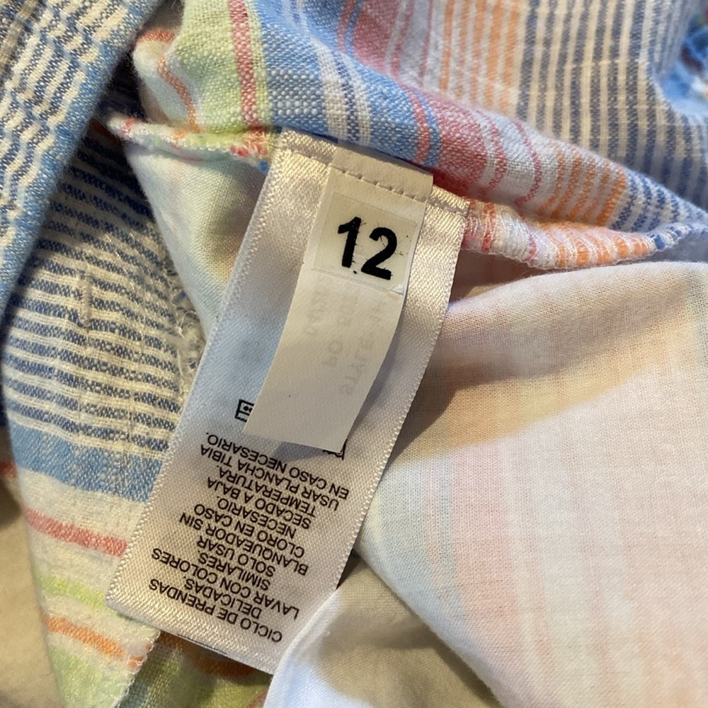 Vineyard Vines Cotton Everyday Pull On Shorts w Pockets Striped Pink Blue LARGE - Picture 5 of 9